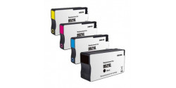 Complete set of 4 Remanufactured HP 952XL Colours High Yield Compatible Inkjet Cartridges